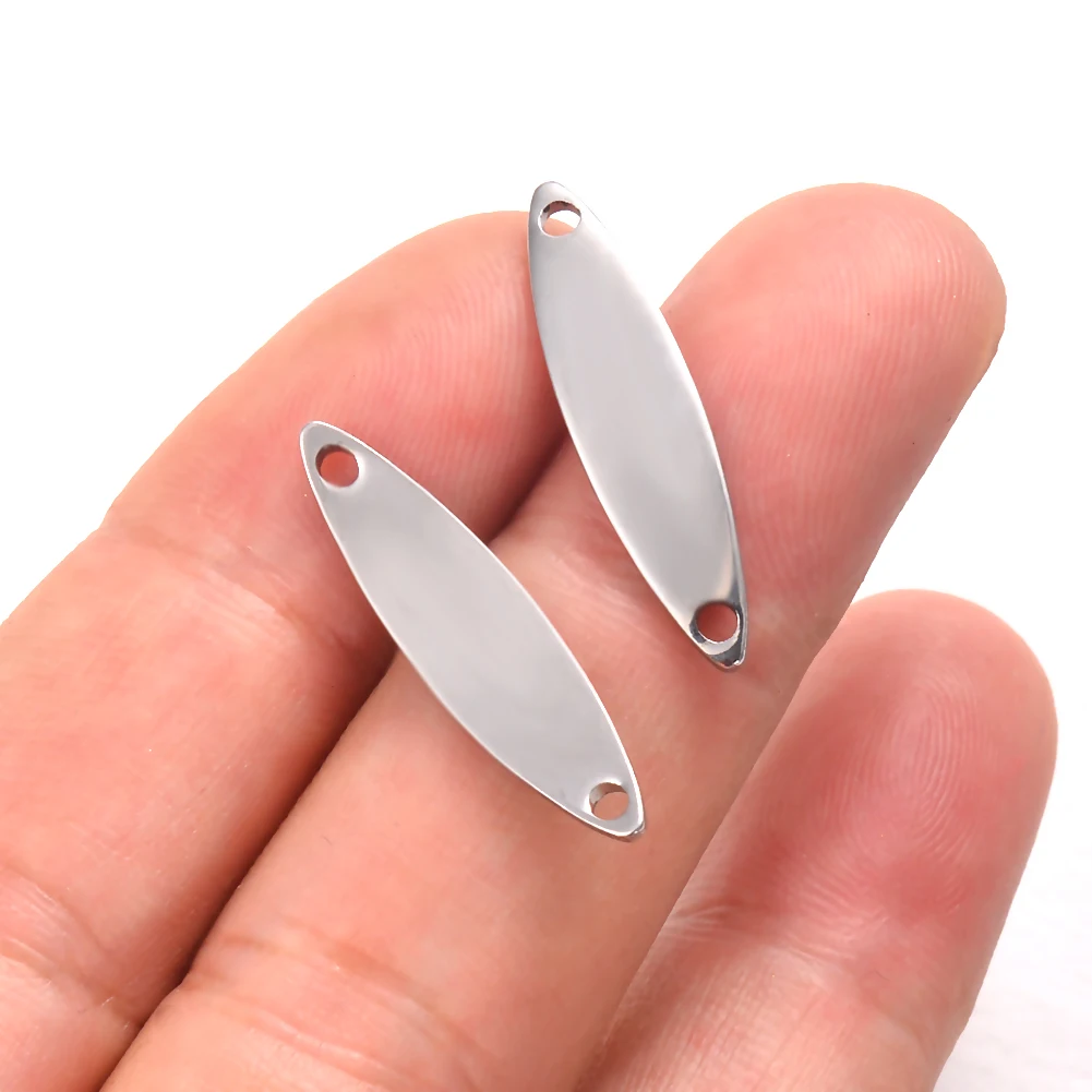 Браслеты из нержавеющей стали на заказ подвески с 2 отверстиями соединители для