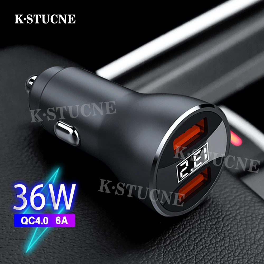 

Dual Port USB Car Charger 6A QC4.0 Quick Charger For iPhone 11 12 Por Max Samsung OnePlus Huawei Xiaomi Car Phone Quick Chaarger