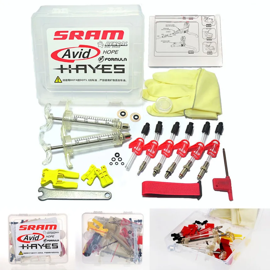 

Гидравлическая смазка Инжекционный набор инструмент для ремонта велосипеда инструменты для Avid заполнения выхлопных точек масла универсал...