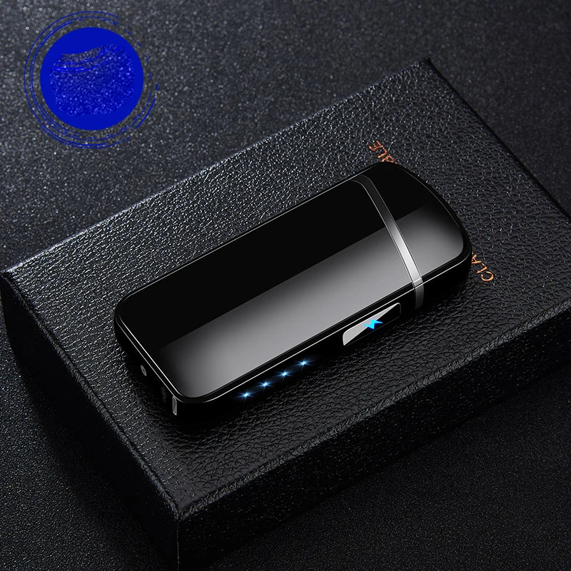

NEW Windproof Dual Arc Plasma Rechargeable USB Lighter Mini Electric Metal Lighters Cigarette Lighter For Men Gadgets