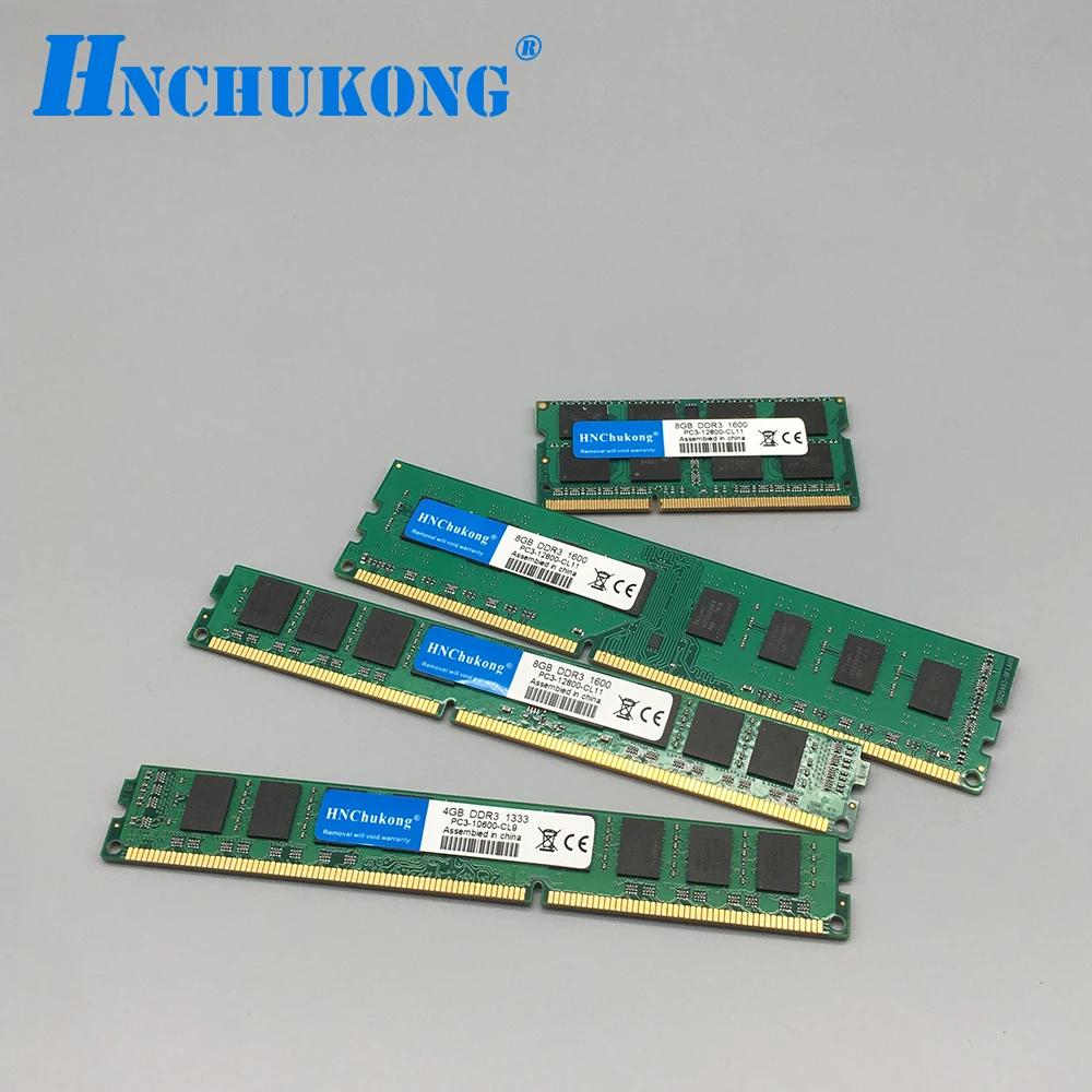 

HNChukong PC RAM DDR3 2GB 4GB 8GB 1600 Desktop Ram