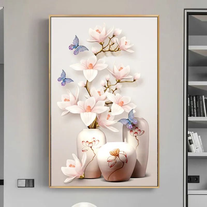 Алмазная живопись орхидеей 50*80 см цветок в вазе DIY частичная или полная вышивка