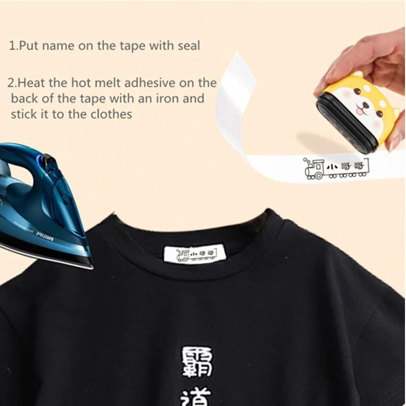 Печать с именем совы панды на заказ штамп для детей школьная одежда учащихся