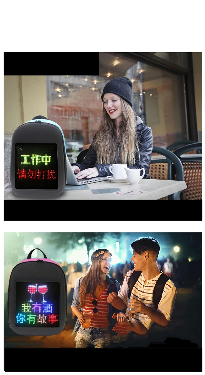 Светодиодный рекламный экранный рюкзак рекламные сумки светодиодный