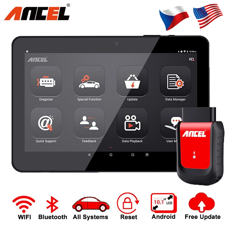 Ancel X6 OBD2 диагностический инструмент EPB DPF SAS ABS Сброс масла OBD 2 Bluetooth Автомобильный диагностический Профессиональный OBD2 автомобильный сканер ODB