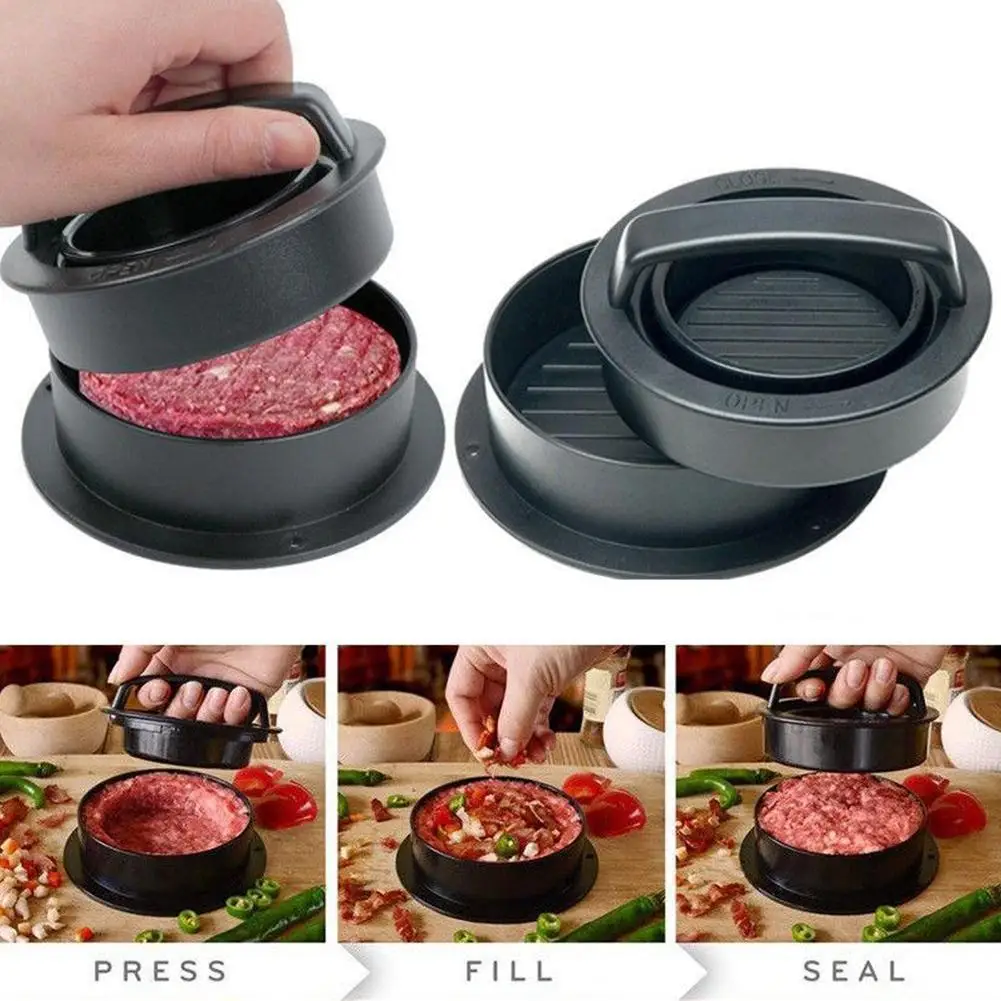 

Hamburger Maker ABS Non-Stick Hamburger Press Round Patty Hamburger Chef Maker Press Mold Grill Meat Cutlets Shape Beef E4A0