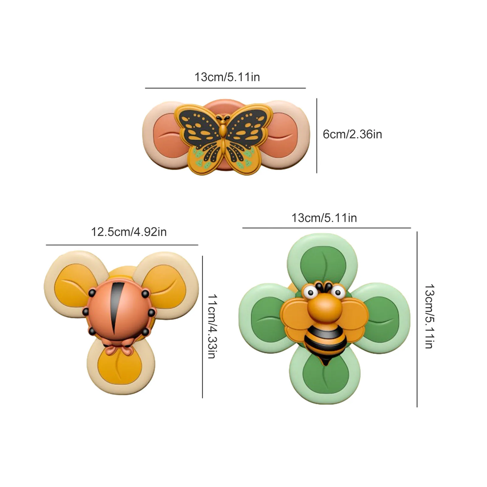 

Baby Bath Spinning Top Toy Suction Cup Spinner Toys Gift for Kids
