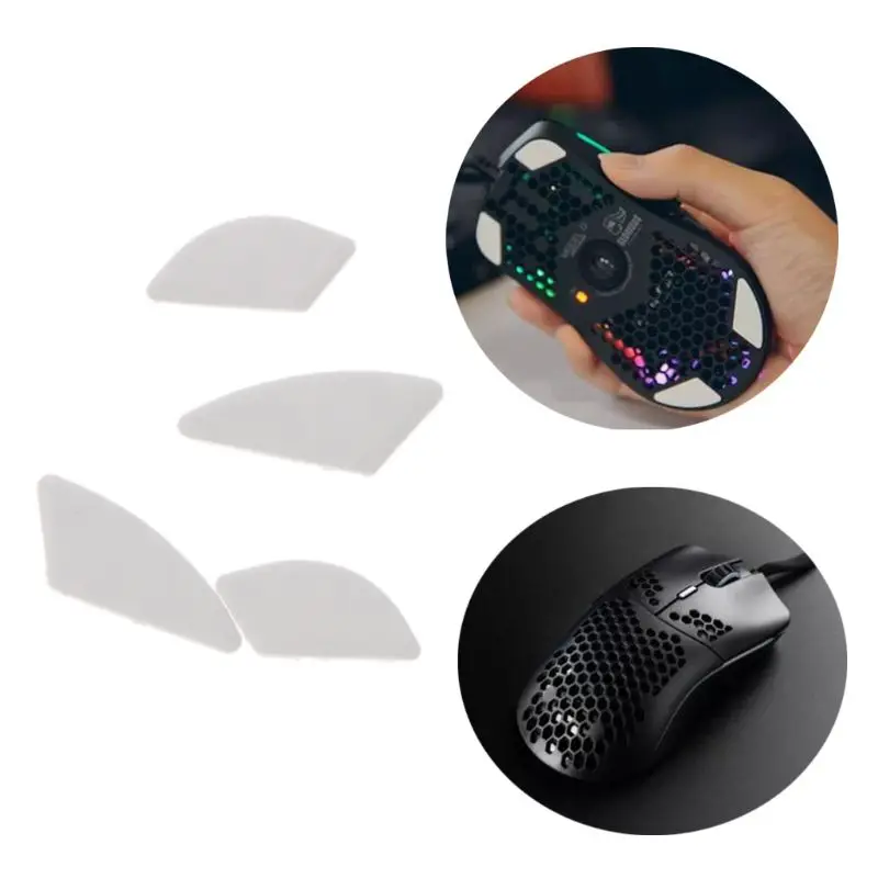 

1 set/pack Tiger Gaming Mouse Skates Feet For Glorious Model O Odin White Glides Curve Edge Enhanced Version