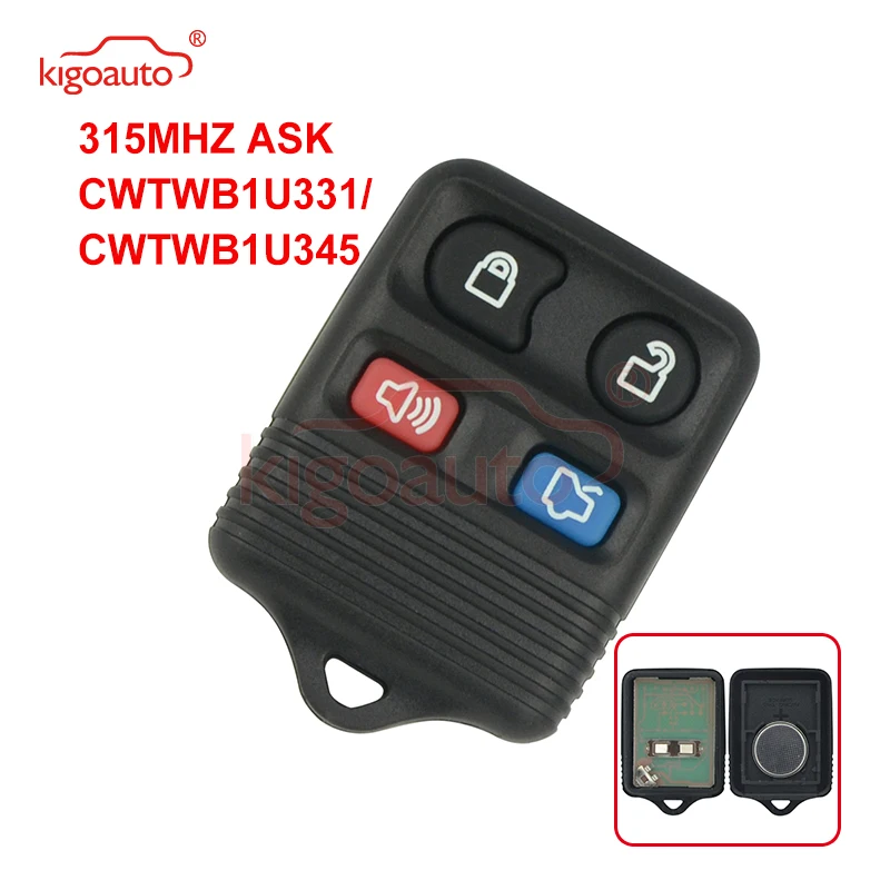 Пульт дистанционного управления Kigoauto для ford Mustang Focus Lincoln LS City 4 кнопки 315 МГц CWTWB1U331