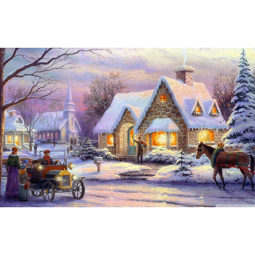 

Рождественские Воспоминания Томаса кинкадда 3x5 футов, флаги и баннеры, гобелен из полиэстера, наружные украшения, домашний декор для помеще...