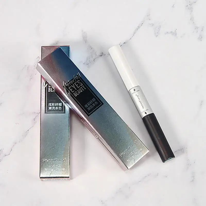 Двухсторонняя цветная тушь для ресниц и жидкая подводка глаз набор длинной