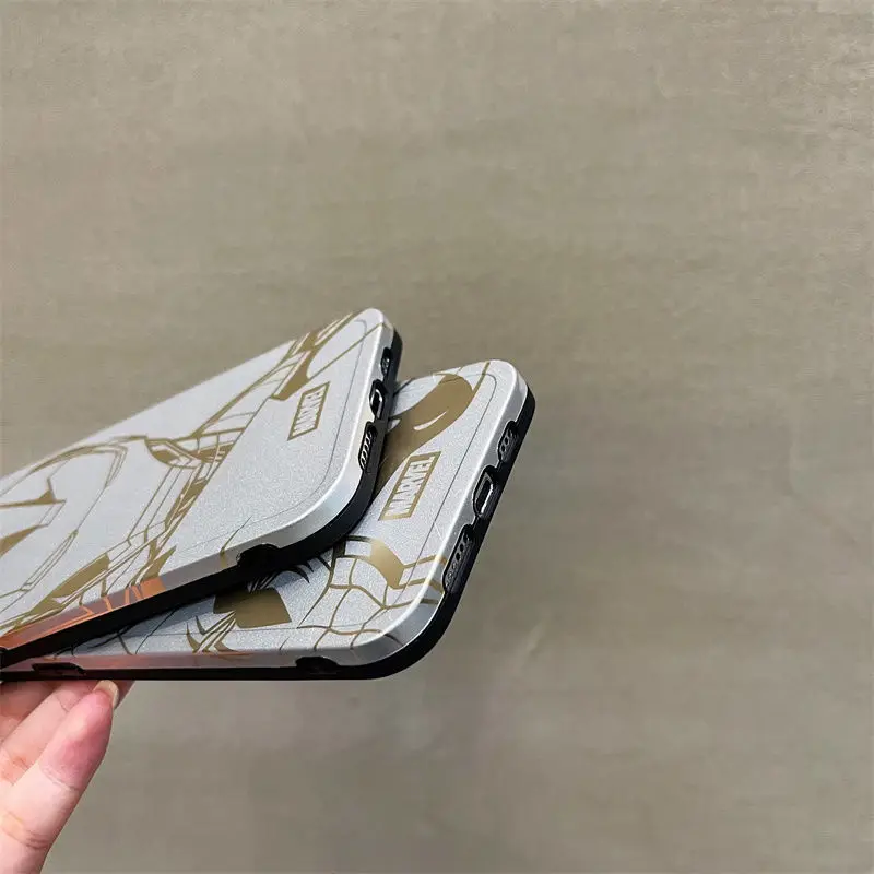 Мягкий чехол для телефона Marvel Железный человек Человек-паук iPhone 13 12 11 Pro MAX модный