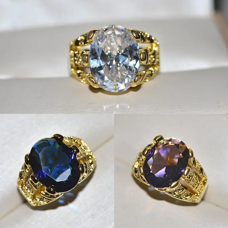 Мужское кольцо-пасьянс 925 пробы серебро 8ct AAA CZ роскошные ювелирные изделия для