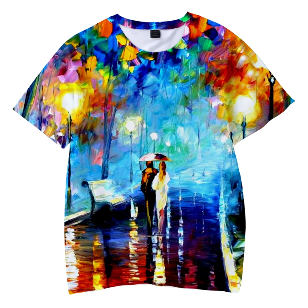 

Art Painting T-shirts Women Men 3D O-Neck Short Sleeve Tshirts Summer Casual Streetwear Clothes