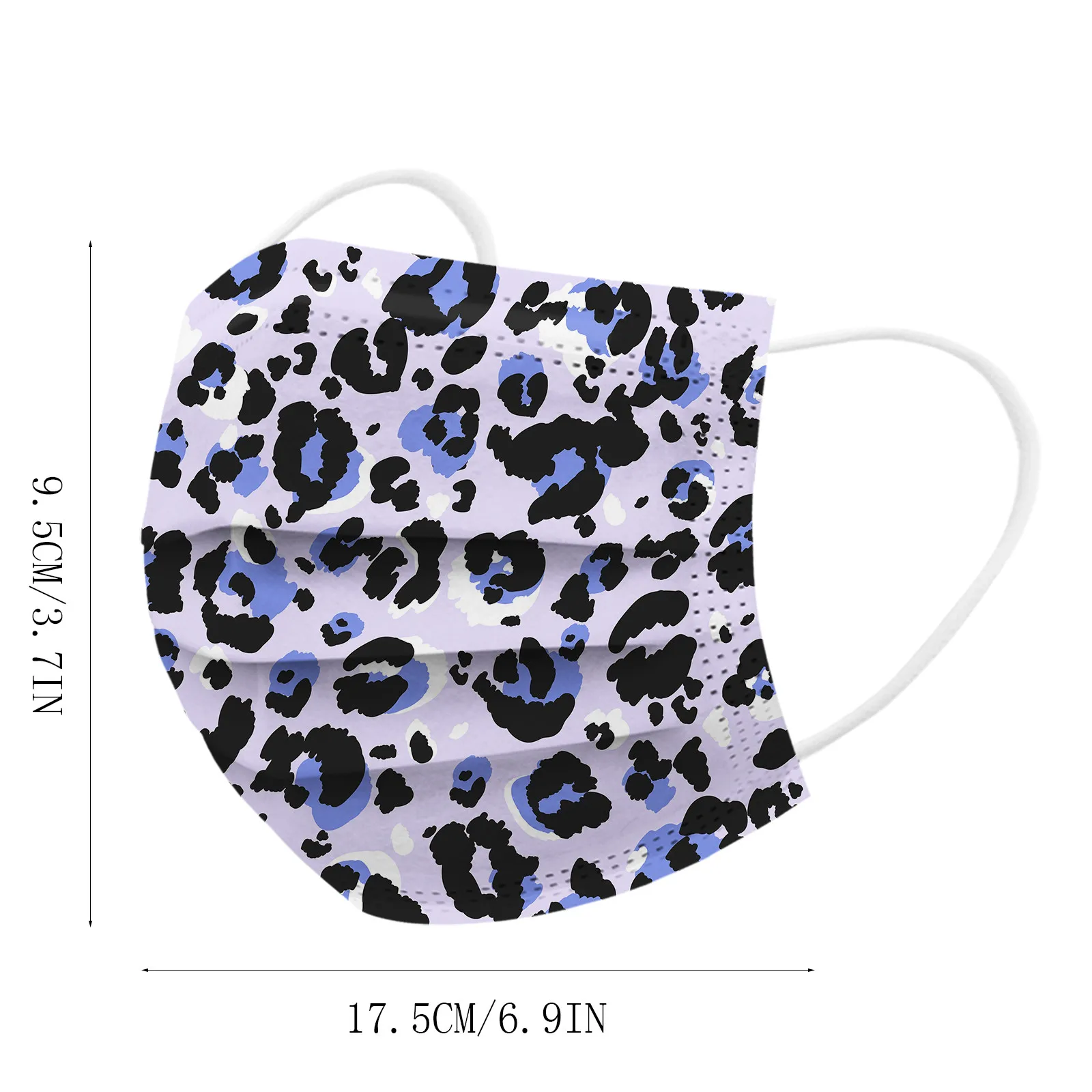 

20pc Fashion Leopard Masks For Women 3-layers Disposable Print Masks Masque Female Pm2.5 Casual Dustproof Maske Bandage Earloop