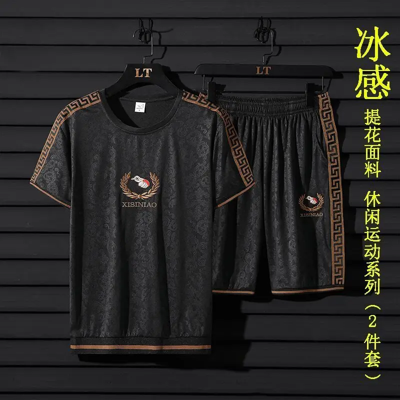 

Sports Outfits men's tide brand casual Outfits men's summer loose handsome new men's short sleeve shorts two-piece set