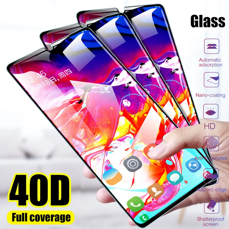 2Pcs40D закаленное Стекло для samsung Galaxy A50 A40 A60 A30 A10 Экран Защитная Стекло для samsung A70 A20E M10 M20 M30