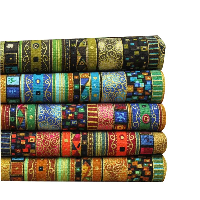 Хлопок/лен текстильная Этническая ткани смеси в народном стиле Стиль