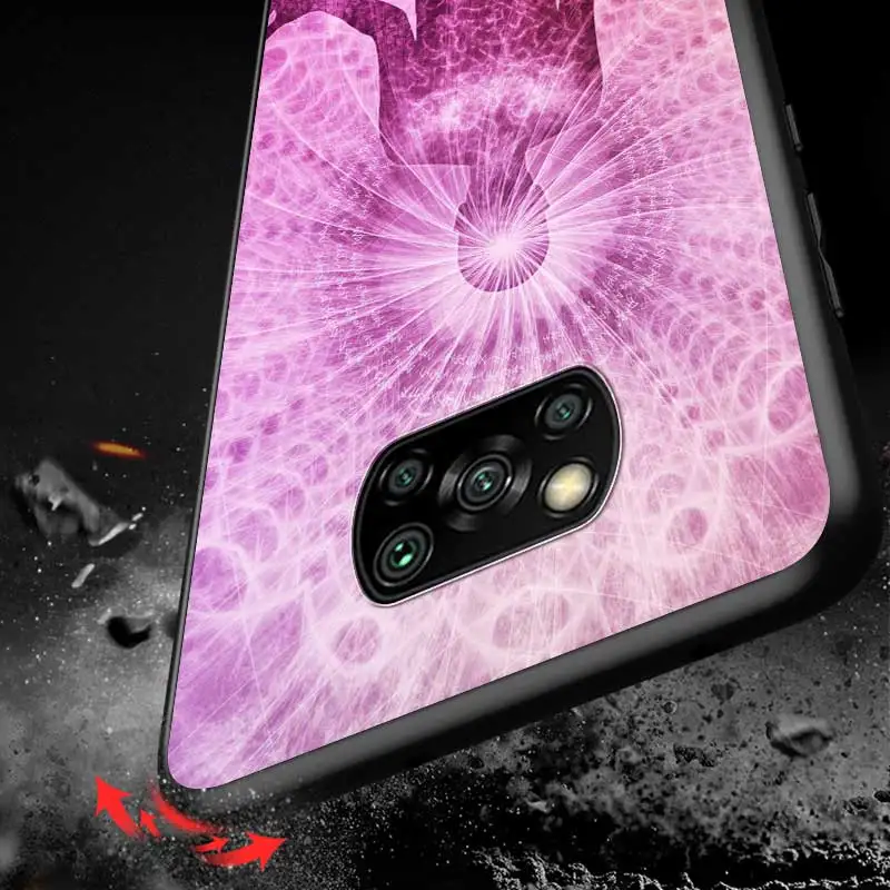 

Mandala Chakra Yoga For Xiaomi Redmi K30 K30S Mi 10T Lite Pro Poco X3 NFC X2 M3 M2 F2 Pro C3 F1 Soft Black Phone Case