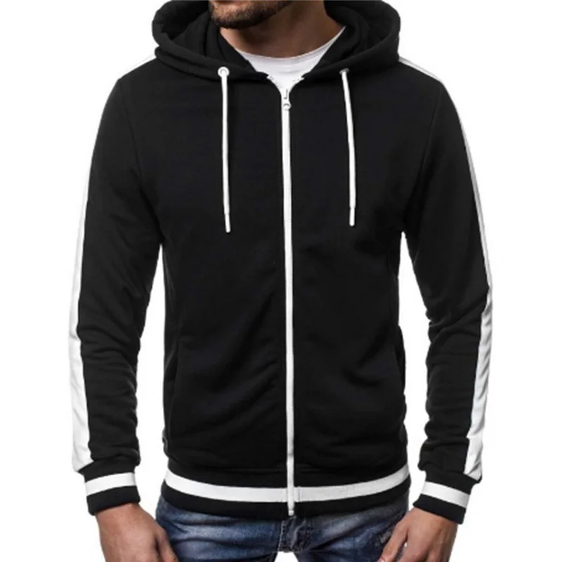 

Autumn Winter New Mens Hoodies Sweatshirt Casual Solid Zipper Cardigan Hoodie Sweatshirts Men Slim Hoody Hooded Streetwear M-3XL