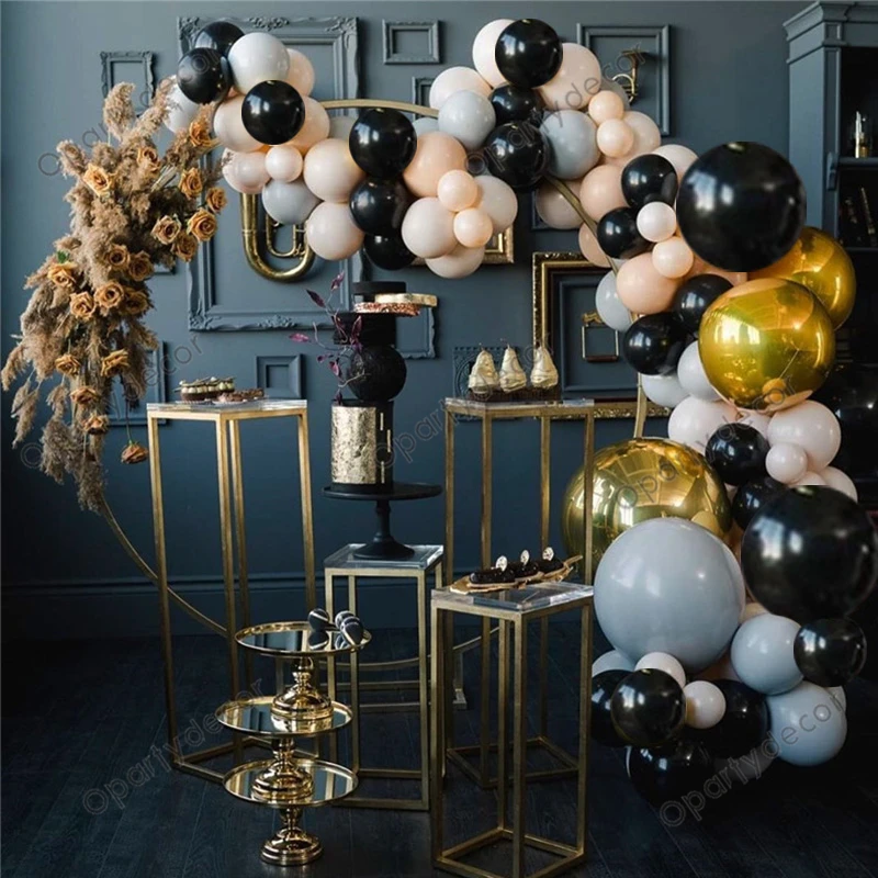 

100 шт./компл. украшение для дня рождения «сделай сам», воздушный шар, круглая Золотая Бриллиантовая арка для декора свадьбы, юбилея, Детские п...