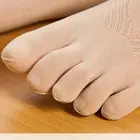 Сексуальные сетки с вырезами, ультратонкие носки-тапочки с пятью пальцами, незаметные для однотонных носков, сетчатые женские носки