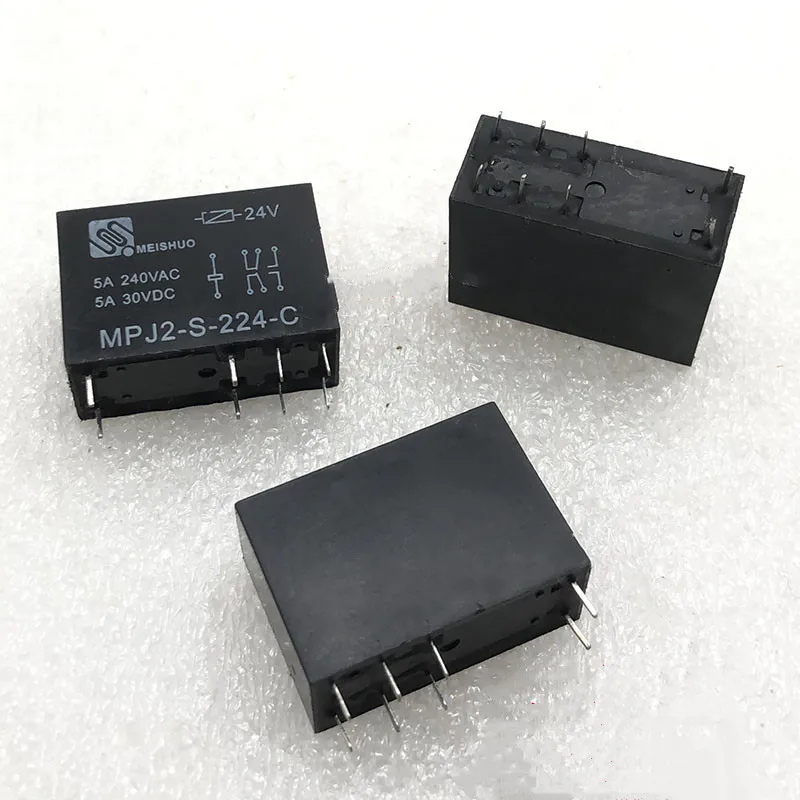 

5PCS-100PCS/FOR MEISHUO MPJ2-S-224-C 24VDC 8-pin new double open double close 5A DC24