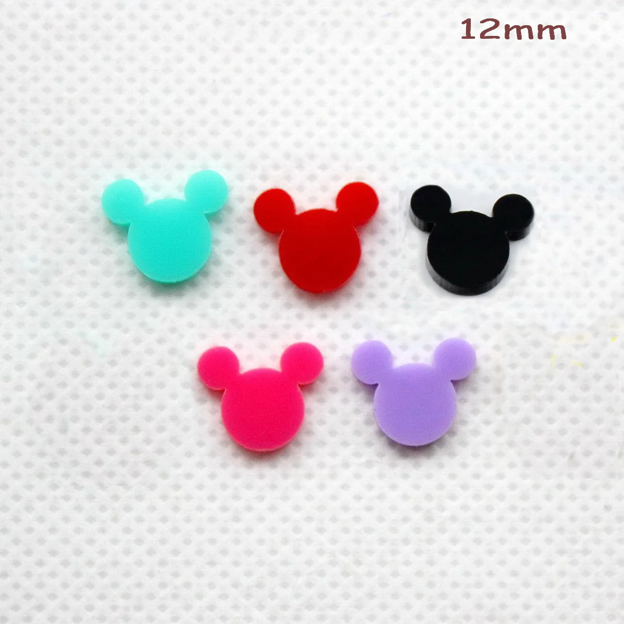 (6 шт. каждая) 12 мм акриловые серьги в форме головы мыши (без Гвоздика) аксессуары