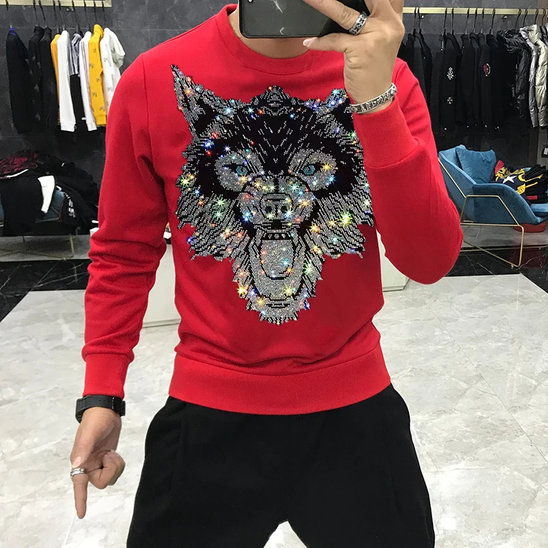 Мужская толстовка с капюшоном оверсайз бриллиантами изысканная для бега фитнеса