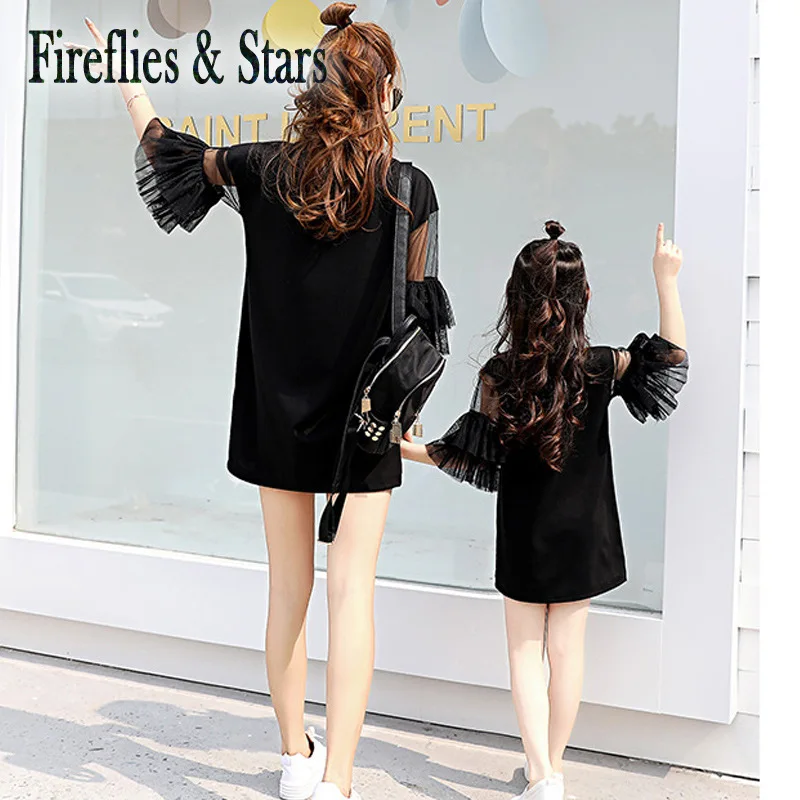 Летние мать и дочка платье одинаковые комплекты для семьи мамы девочек