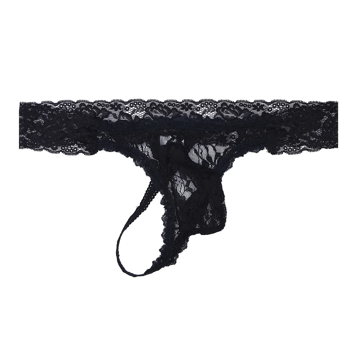 Gay Lingerie Lace See through Mens Thongs and G-strings Bulge Pouch Tanga Hombre Underwear Sexy Mens Briefs Erotic Sissy Panties