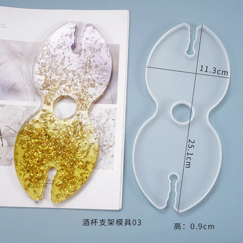 DIY держатель для Винных Бокалов форма из смолы красного вина неправильной формы
