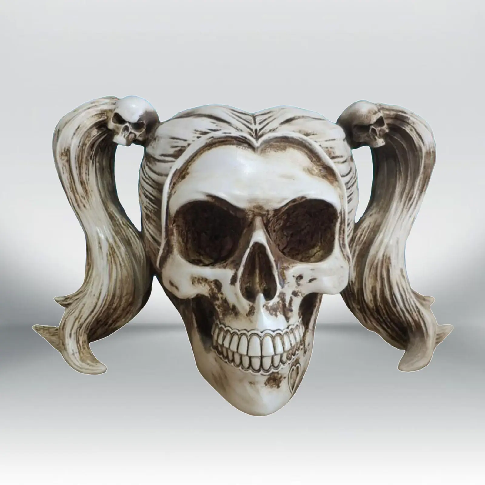 Estatua de cráneo femenino de tamaño real, material de enseñanza de anatomía decorativa, resina para fiesta, 1:1