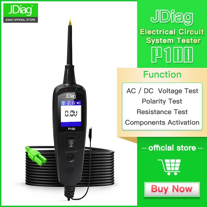 JDiag Power Pro P100 новое поколение автомобильный тестер электрической цепи для