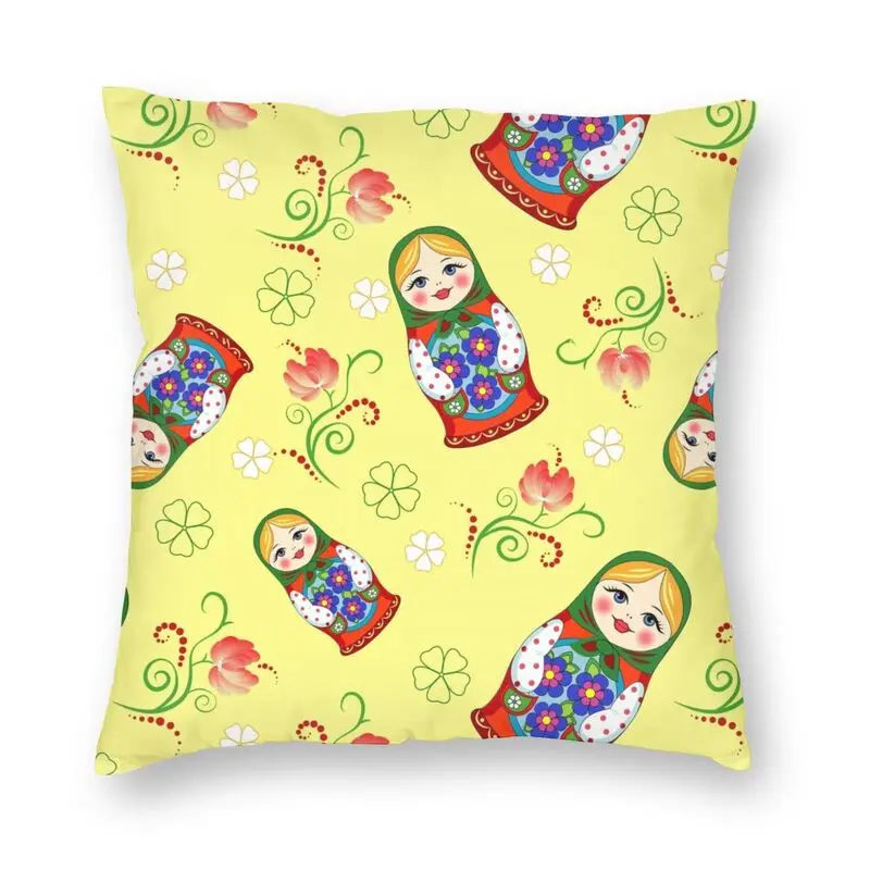 Наволочки русской куклы матрешки с цветочным узором мягкие милые наволочки для