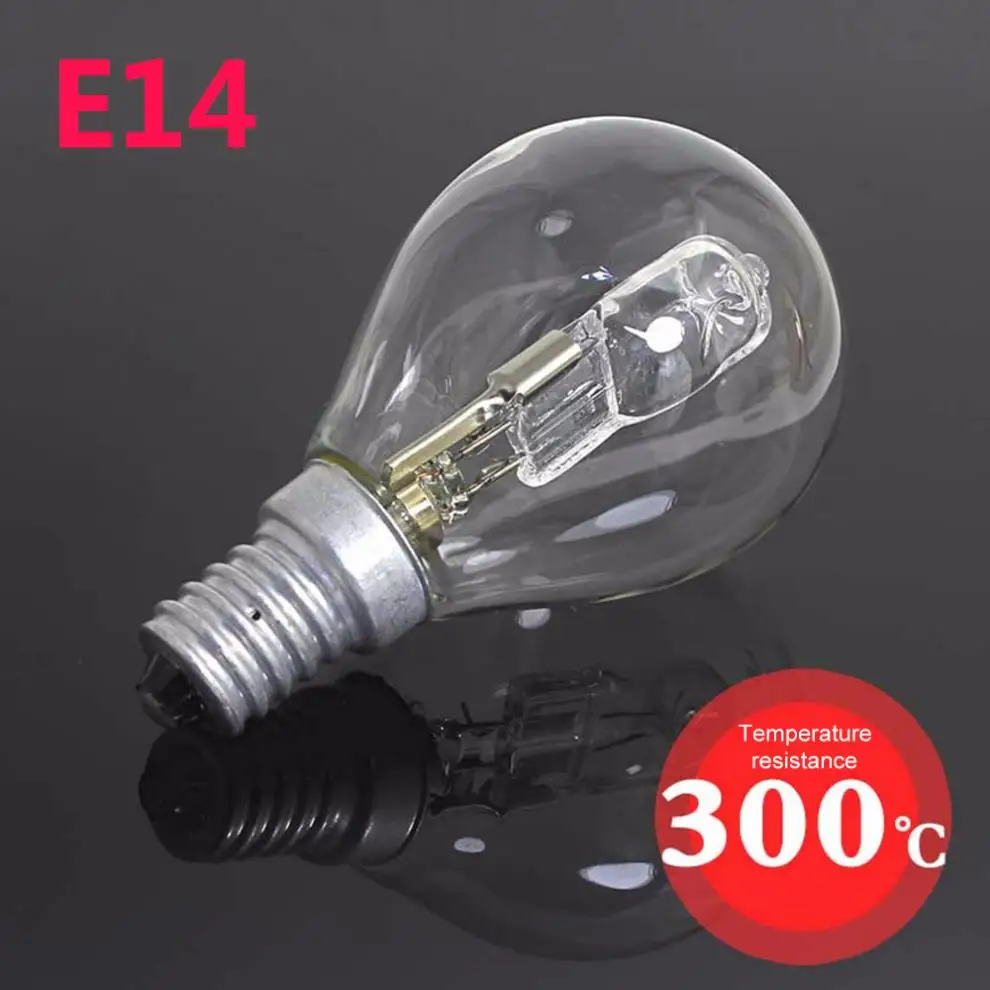 40W Oven Lamp Bulb Halogen Lamp High Temperature Resistance Bulb E14 P45 Screw Light