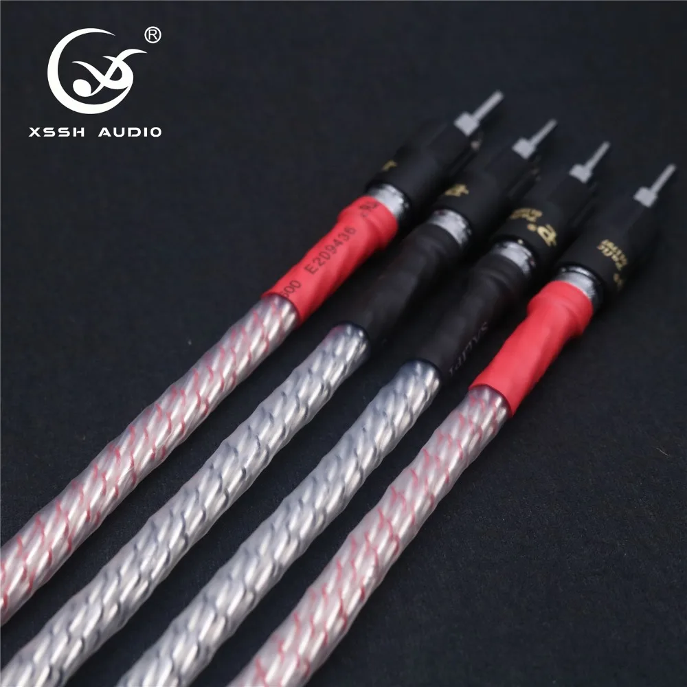 4 шт. XSSH Audio Bi Wire 8 core IDY anoxic OFC медь посеребренный аудио Банановый штекер Перемычка