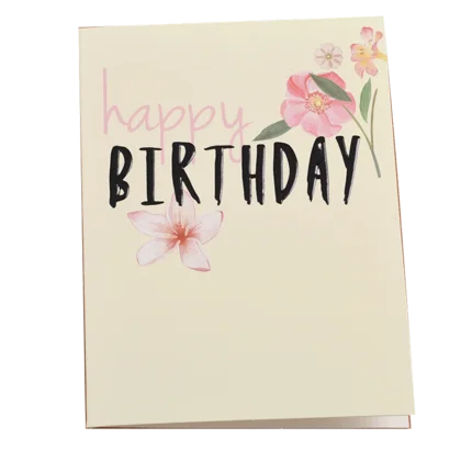 Бумажные Цветочные поздравительные открытки тисненые Детские на день рождения