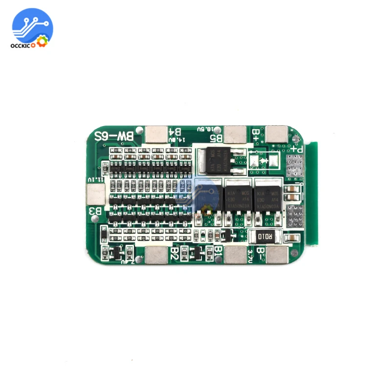 Защитная плата bms 6S 15A 18650 для зарядки аккумуляторов 6 упаковок аксессуары литий
