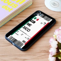 for iphone mexico city boarding pass flight ticket print soft matt apple iphone case 6 7 8 11 12 plus pro x xr xs max se