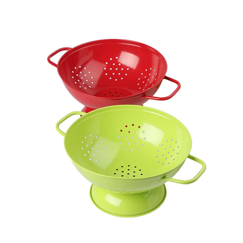 

Round Drain European Style Elegant Household Fruit and Vegetable Macaroni Waterproof Metal Fruit Basket Tools for Dessert Table