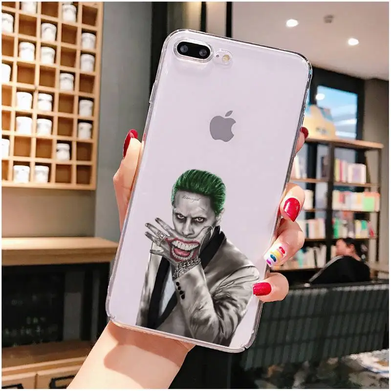 

YNDFCNB Joker Phone Case For iPhone X XS MAX 6 6s 7 7plus 8 8Plus 5 5S SE 2020 XR 11 11pro max Clear funda Cover