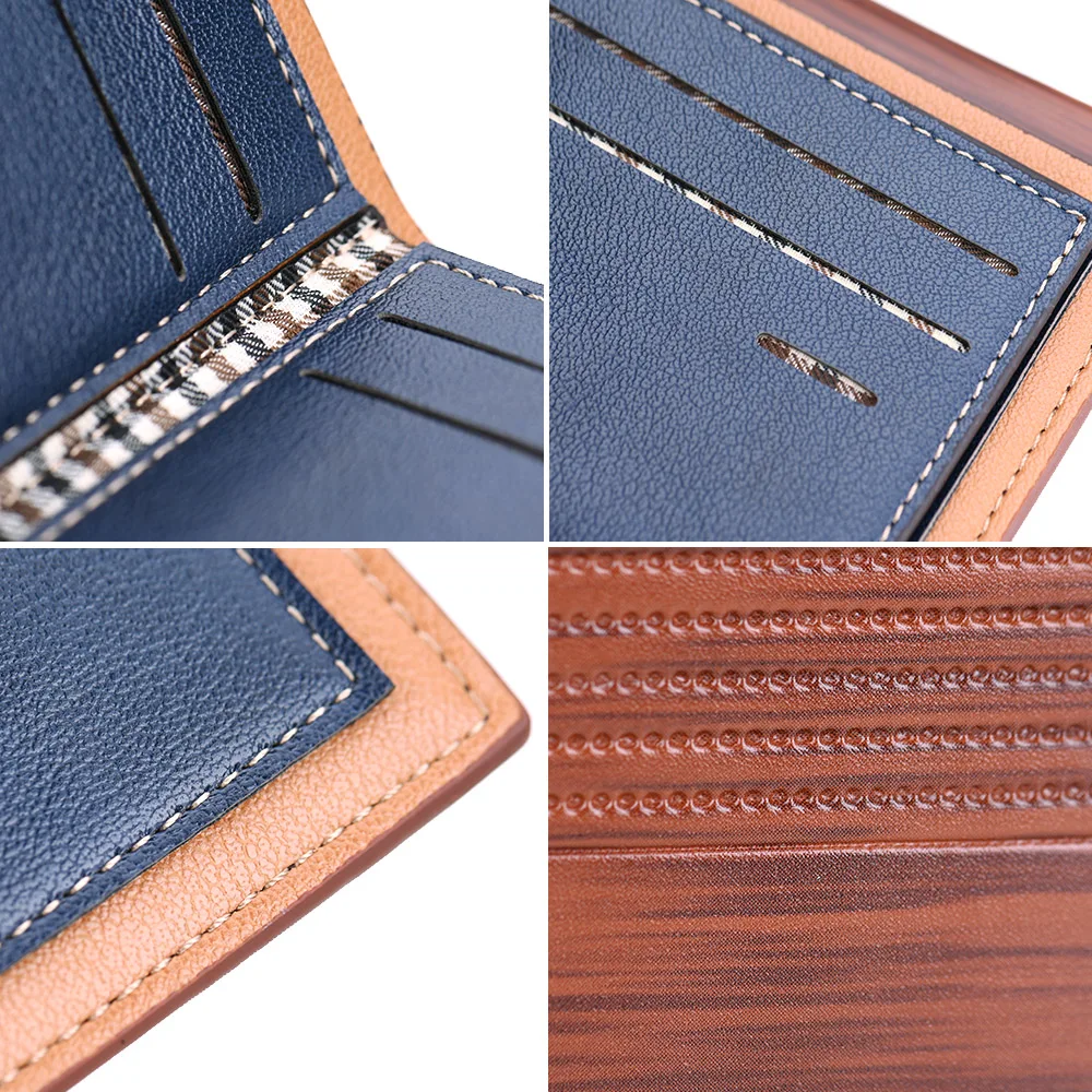 Gemeer Ретро стиль мужской кожаный Роскошный кошелек короткий тонкий мужские