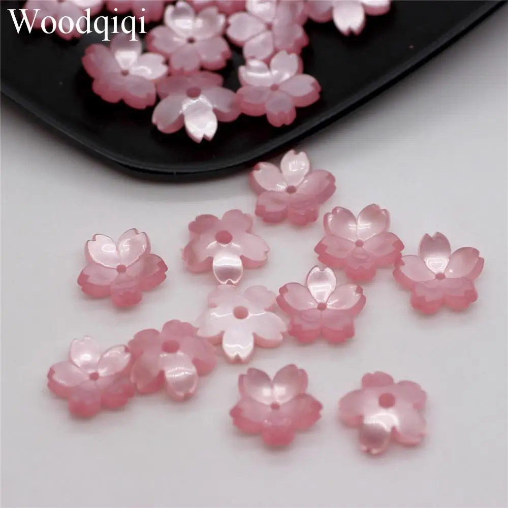

20PCS3D Sakura Flower Loose Beads DIY 10mm High Quality Popular Starry Beads For Hair Jewelry Making Drop Shipping