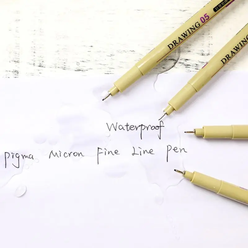 

6/7/8/9pcs Black Technical Graphic Fine Hook Line Painting Drawing Pen Sketch