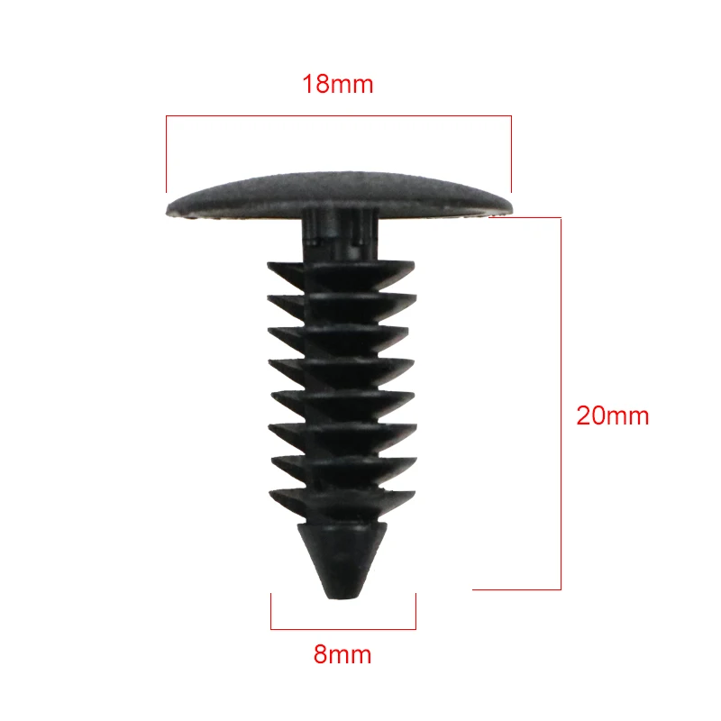 

20/50Pcs Auto Fastener Fit 8mm Hole Nylon Car Clips Fender Bumper Shield Retainer Plastic Rivet for GM Ford Chrysler Automobile