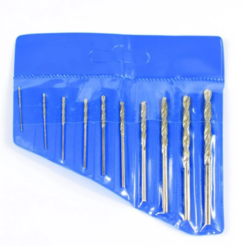 10 X набор сверл с алмазным наконечником сверло для стеклянной плитки камня 0 8 4 мм|