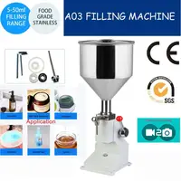 A03 Food Grade Manually Adjustable Precision Filling Liquid Honey Shampoo Cosmetic Cream Filling Machine 5-50ml