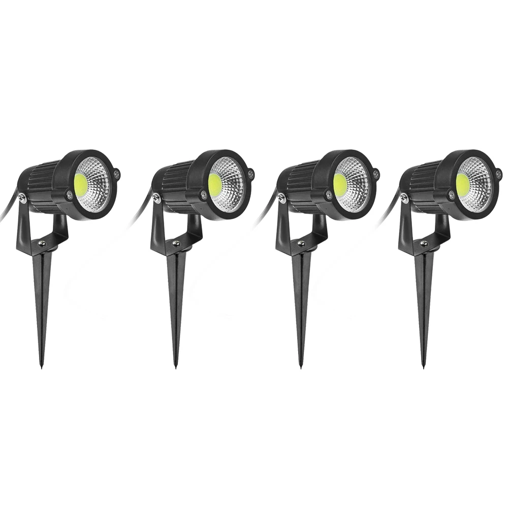 

2/4/6 Pcs 85-265V Outdoor Solar Energy Garden Light 3/5/10W COB Waterproof LED Flood Spot Lawn Garden Path Landscape Light