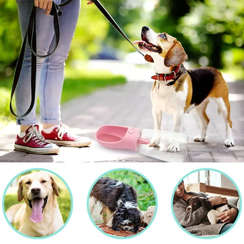 

350ML /550ML Portable Pet Dog Water Bottle Travel Puppy Cat Drink Bowl Outdoor Outside Pet Feeder Dispensador